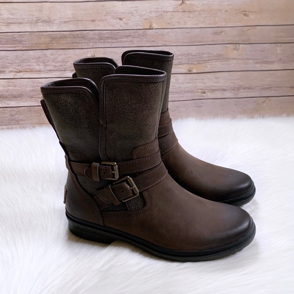 UGG Shoes - UGG Women’s Simmens Stout Leather Moto Boots